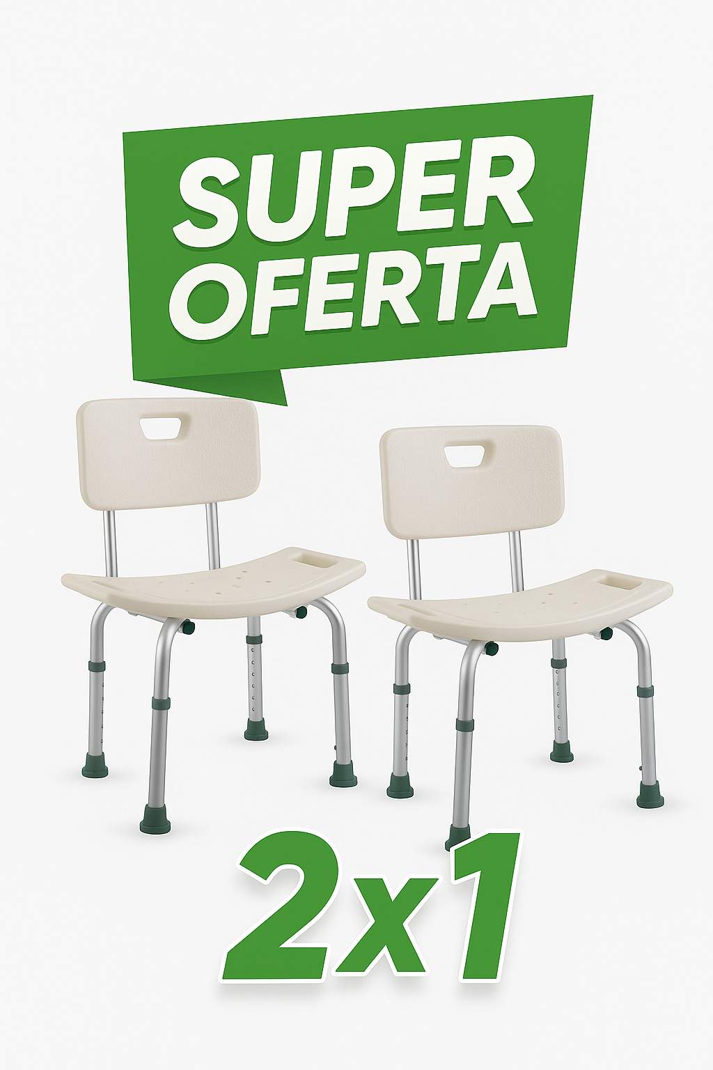 Pack 2 Asientos con respaldo cuadrado BLANCO mate fabricado en ABS - Imagen 9