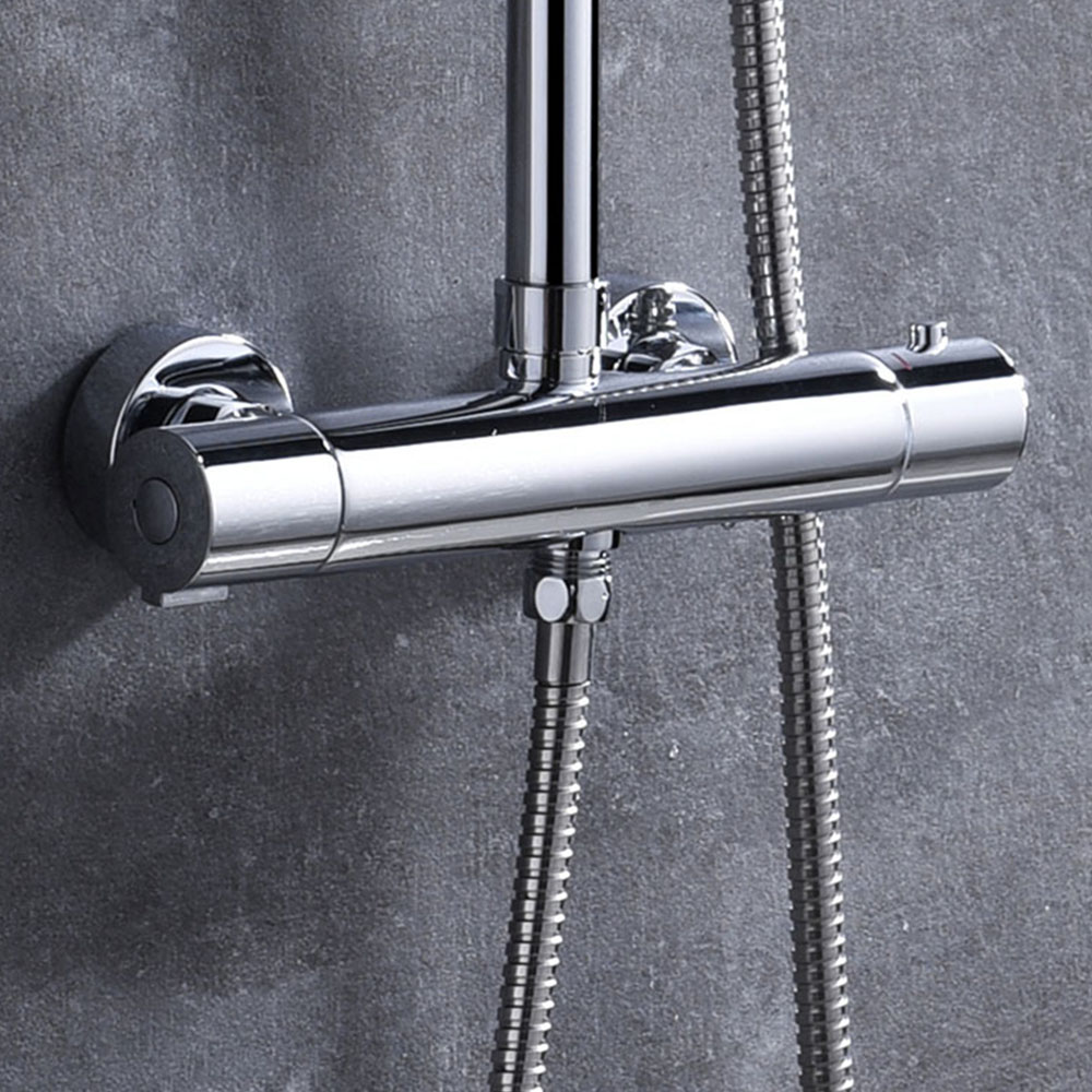 Grifo Columna Ducha termostático redondo CROMO brillo