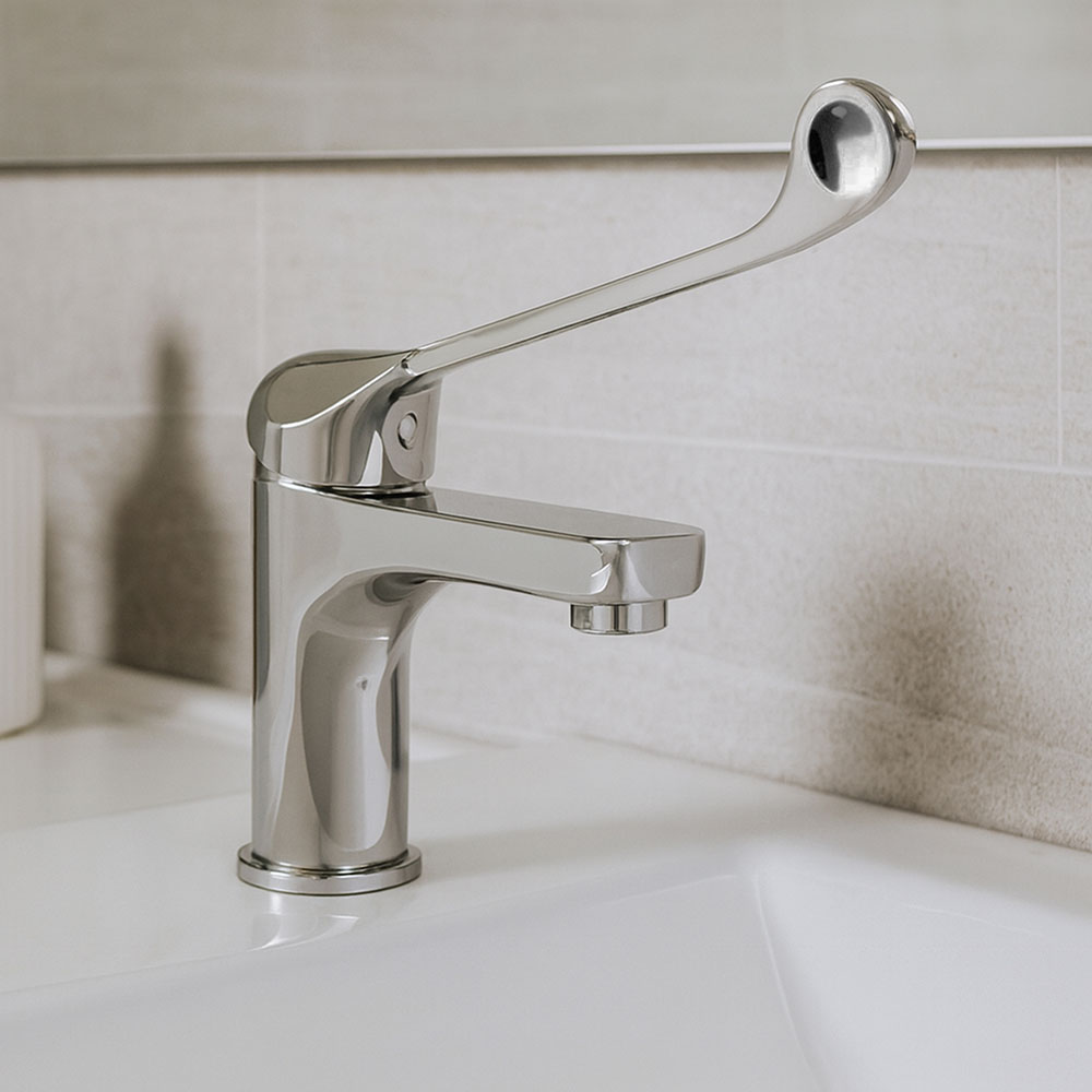 Grifo Medical maneta larga monomando PINEDA CROMO brillo - Imagen 3