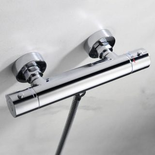 Grifo de Ducha (solo grifo) termostático ORTEGA CROMO brillo