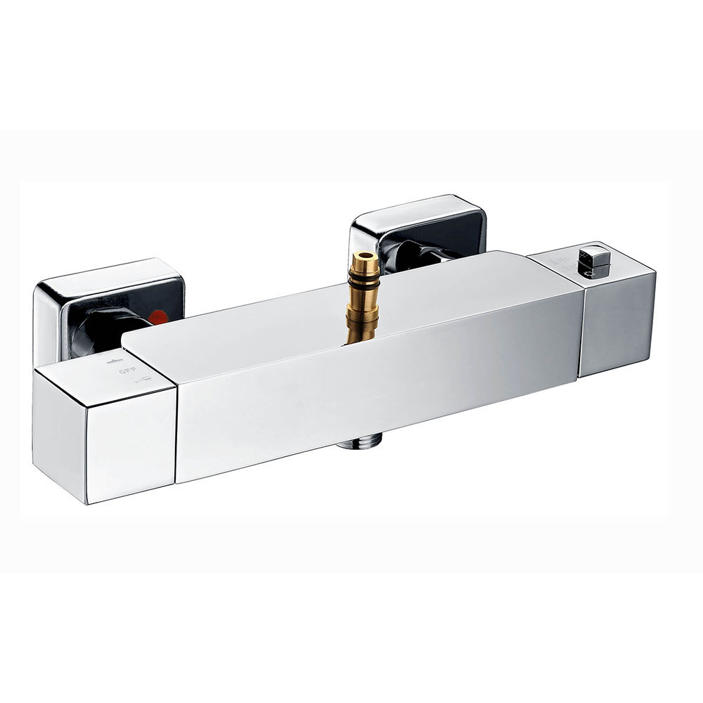 Grifo Columna Ducha termostático cuadrada CROMO brillo - Imagen 2