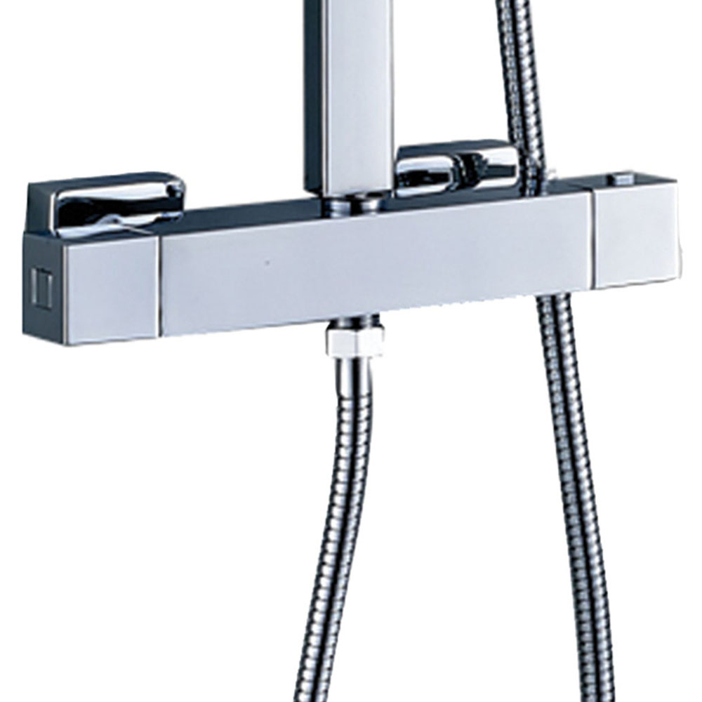 Grifo Columna Ducha termostático cuadrada CROMO brillo - Imagen 7