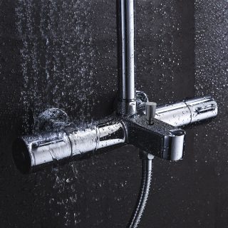 Grifo Columna Salida Bañera (solo grifo) termostático BUSTAMANTE CROMO brillo