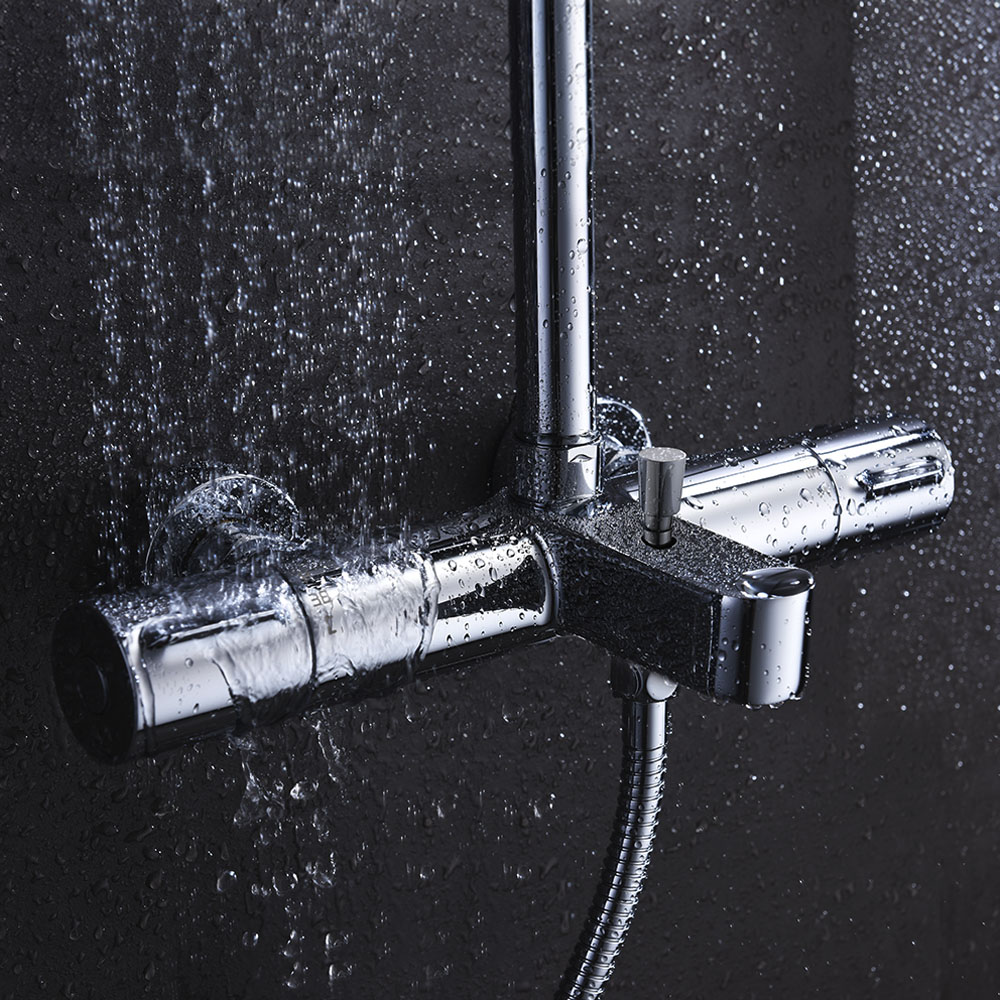 Grifo Columna Salida Bañera (solo grifo) termostático BUSTAMANTE CROMO brillo