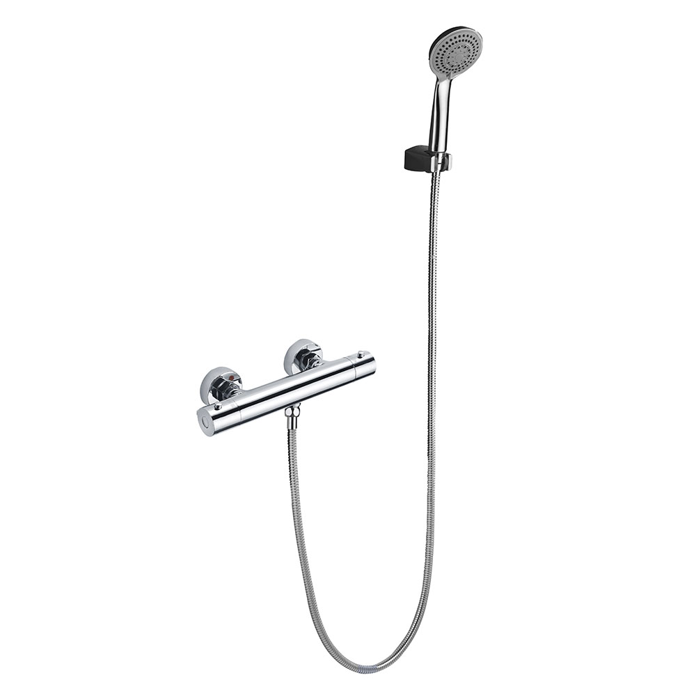 Grifo de Ducha con equipo de ducha termostático ORTEGA CROMO brillo - Imagen 2