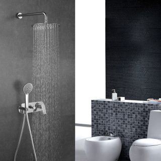 Grifo Empotrado de Ducha equipo de pared monomando SARABIA redondo CROMO brillo