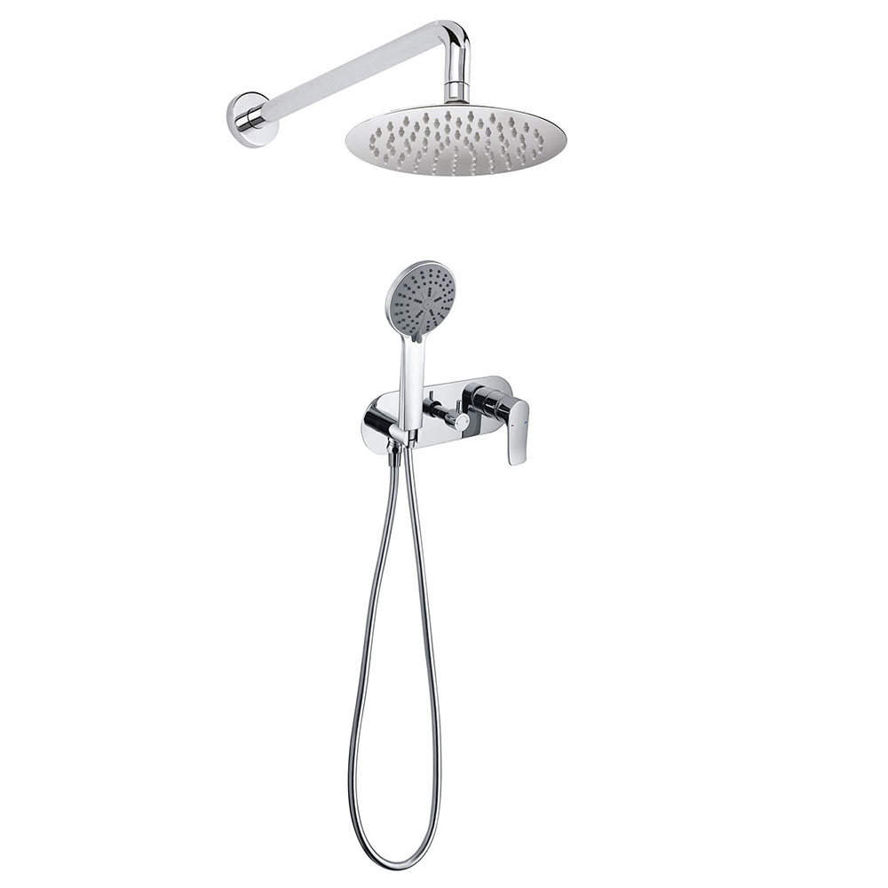 Grifo Empotrado de Ducha equipo de pared monomando SARABIA redondo CROMO brillo - Imagen 4