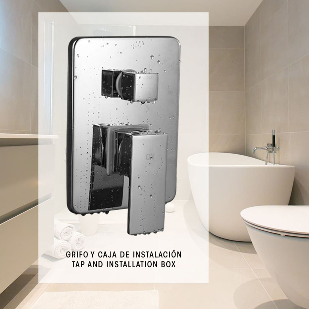 Grifo Empotrado de Ducha solo grifo monomando CASILLAS CROMO brillo