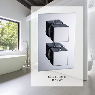 Grifo Empotrado de Ducha (solo grifo) termostático ABELLAN CROMO brillo