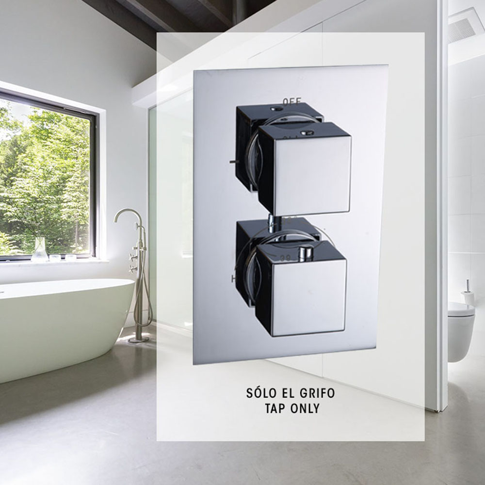 Grifo Empotrado de Ducha (solo grifo) termostático ABELLAN CROMO brillo