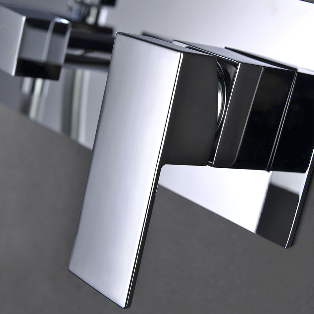 Grifo Empotrado de Ducha equipo de techo monomando QUEVEDO cuadrado CROMO brillo - Imagen 4