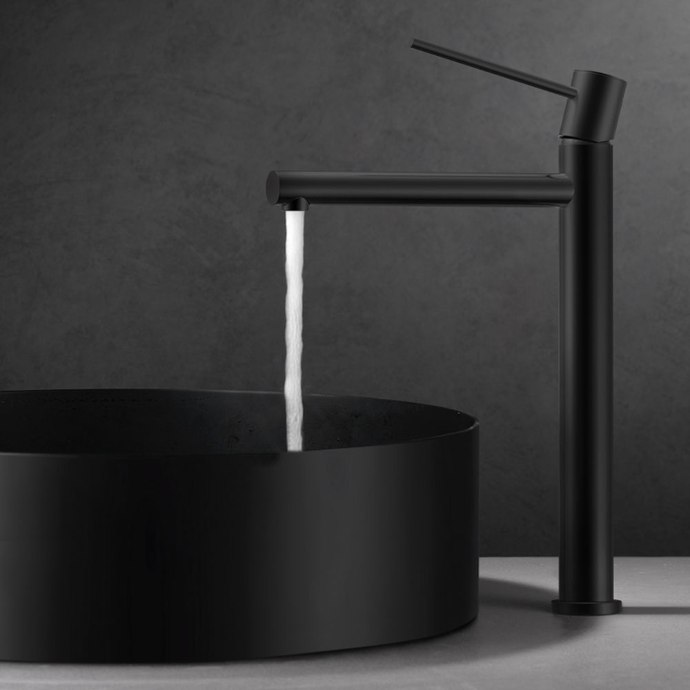 Grifo de Lavabo Alto monomando ZUÑIGA NEGRO mate