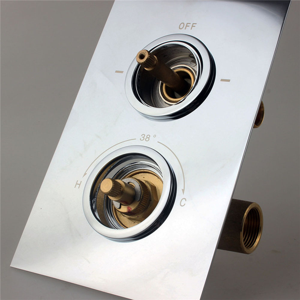 Grifo Empotrado de Ducha equipo de pared termostático PONCE CROMO brillo - Imagen 9