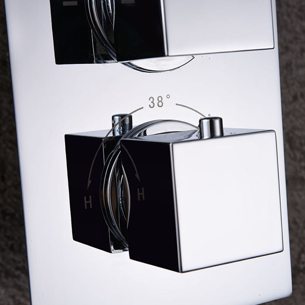 Grifo Empotrado de Ducha equipo de techo termostático ABELLAN CROMO brillo - Imagen 9