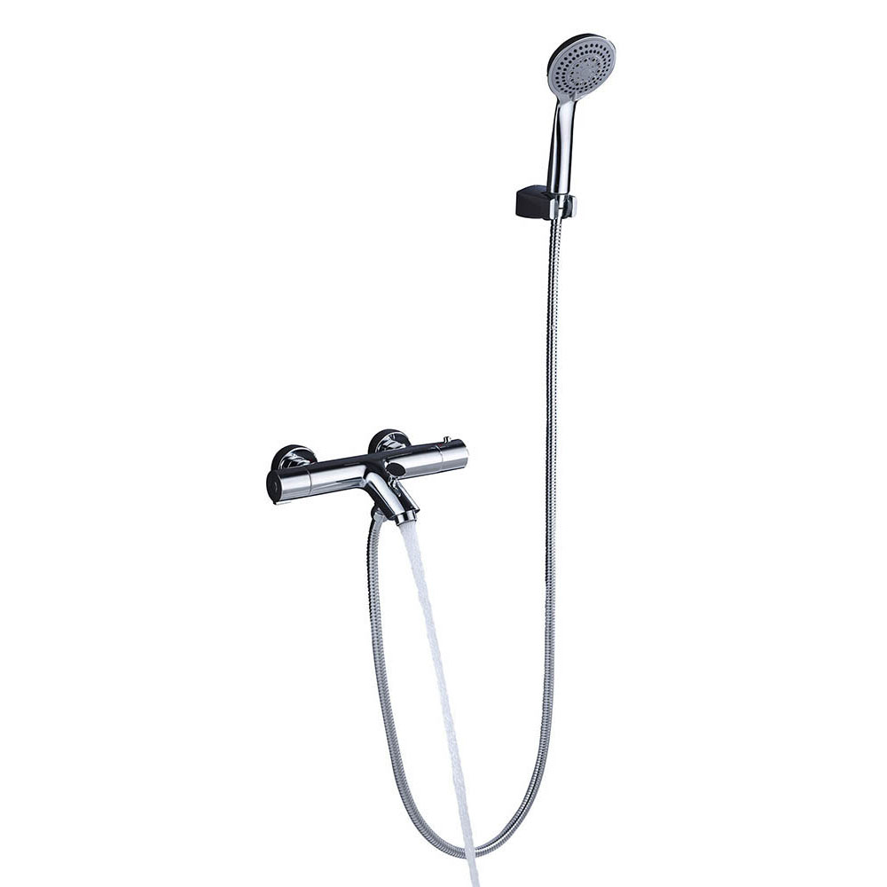 Grifo Salida Bañera con soporte de ducha termostático BRAVO CROMO brillo - Imagen 3