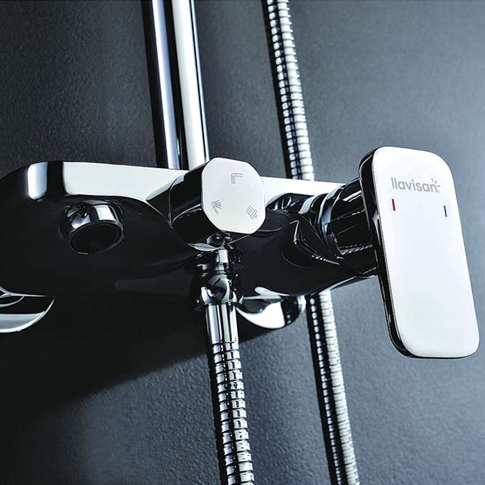 Grifo Columna Ducha monomando ATICA CROMO brillo - Imagen 4