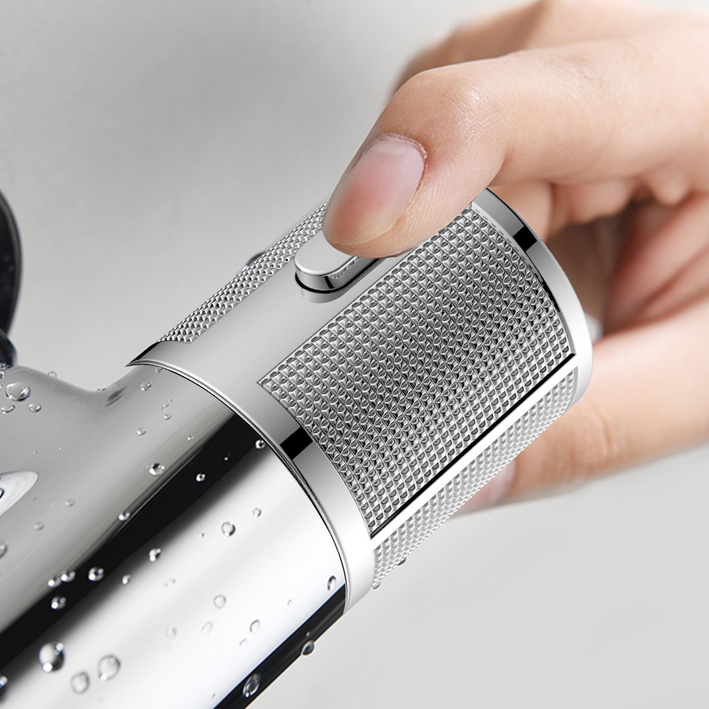 Grifo Columna Ducha con manetas grafiladas termostático ALONSO CROMO brillo - Imagen 3