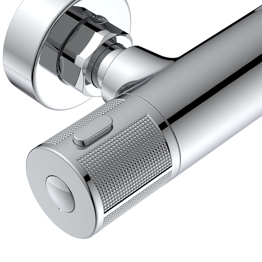 Grifo de Ducha con manetas grafiladas termostático ALONSO CROMO brillo - Imagen 9