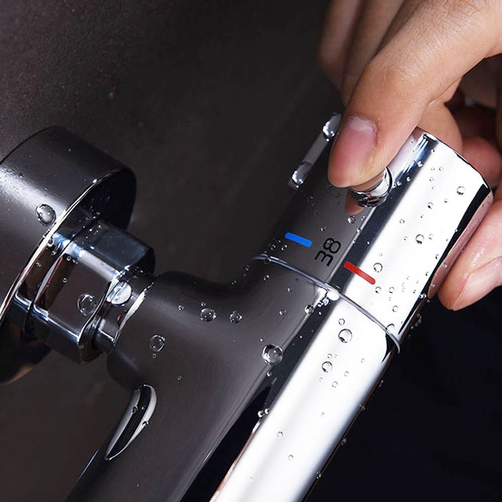 Grifo Salida Bañera con barra de ducha termostático BRAVO CROMO brillo - Imagen 6