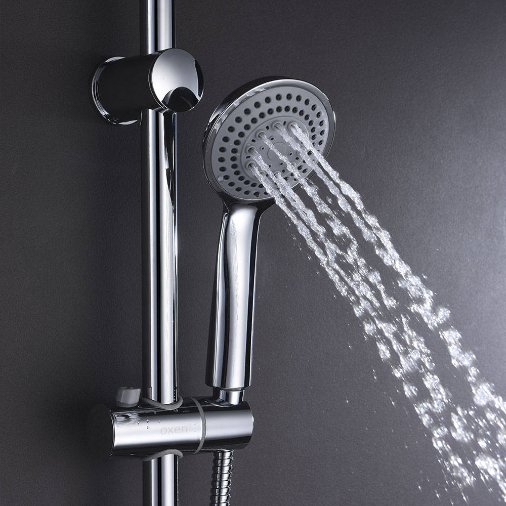 Grifo Salida Bañera con barra de ducha termostático BRAVO CROMO brillo - Imagen 7