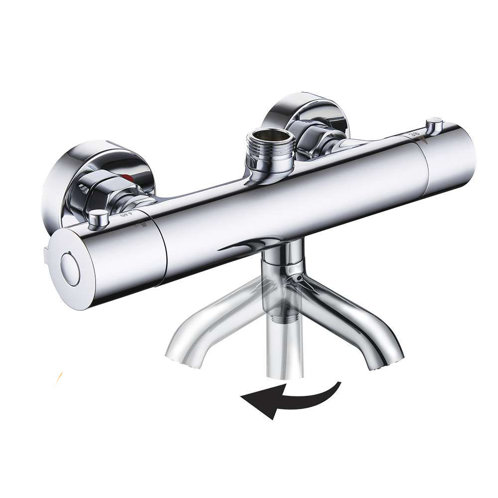 Grifo Columna Ducha termostático CON CAÑO CROMO brillo - Imagen 3