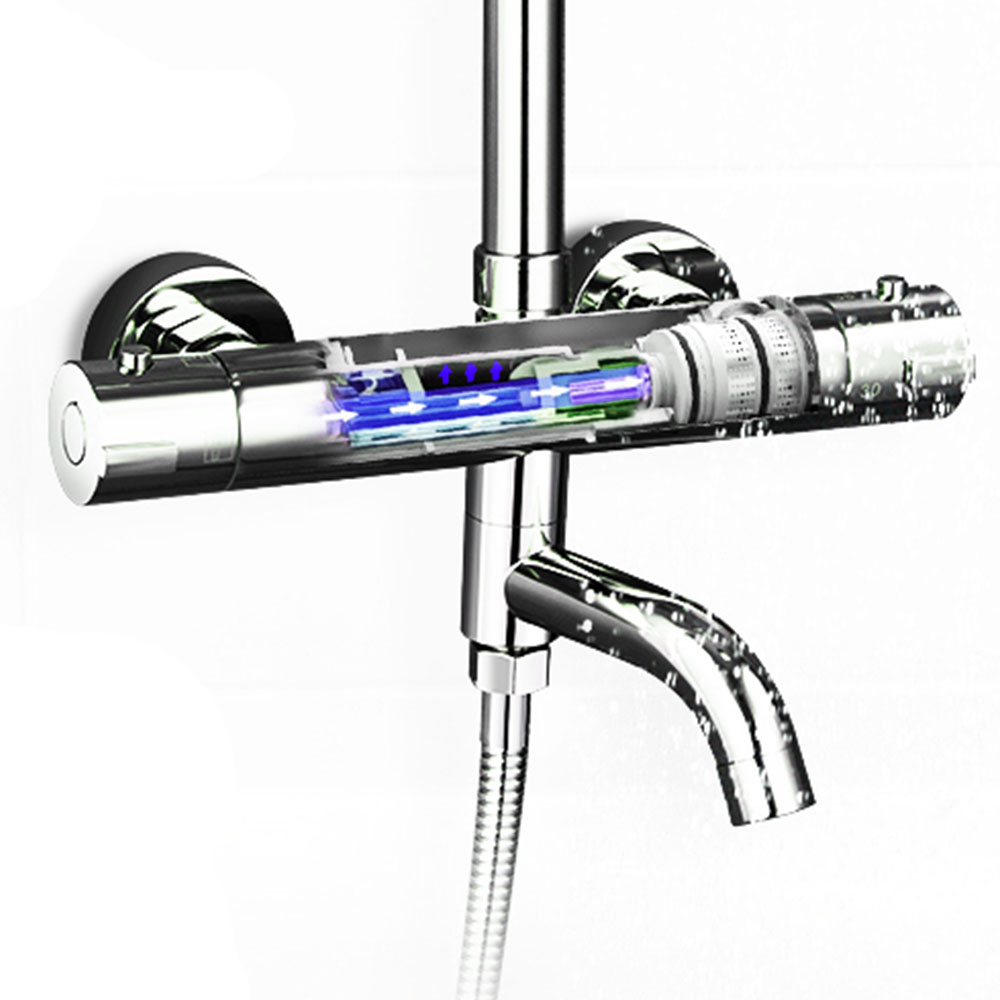 Grifo Columna Ducha termostático CON CAÑO CROMO brillo - Imagen 6