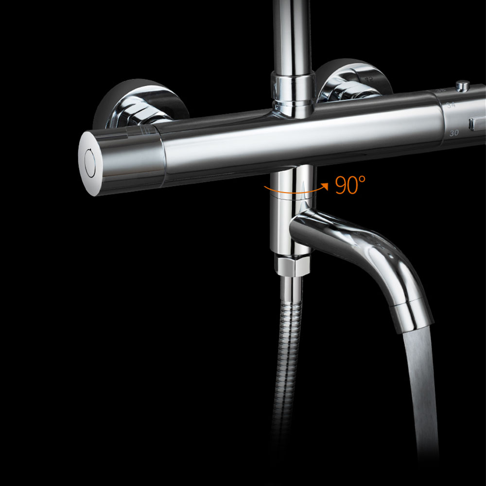 Grifo Columna Ducha termostático CON CAÑO CROMO brillo - Imagen 7