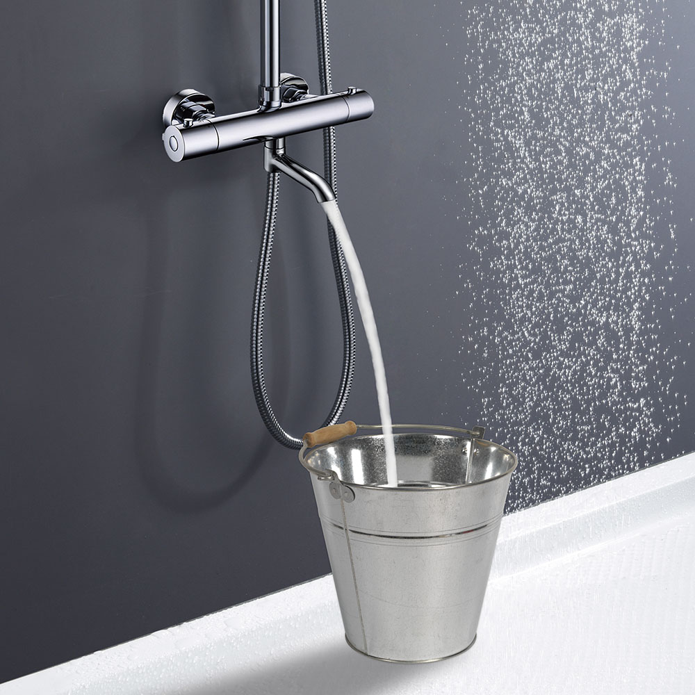 Grifo Columna Ducha termostático CON CAÑO CROMO brillo - Imagen 8