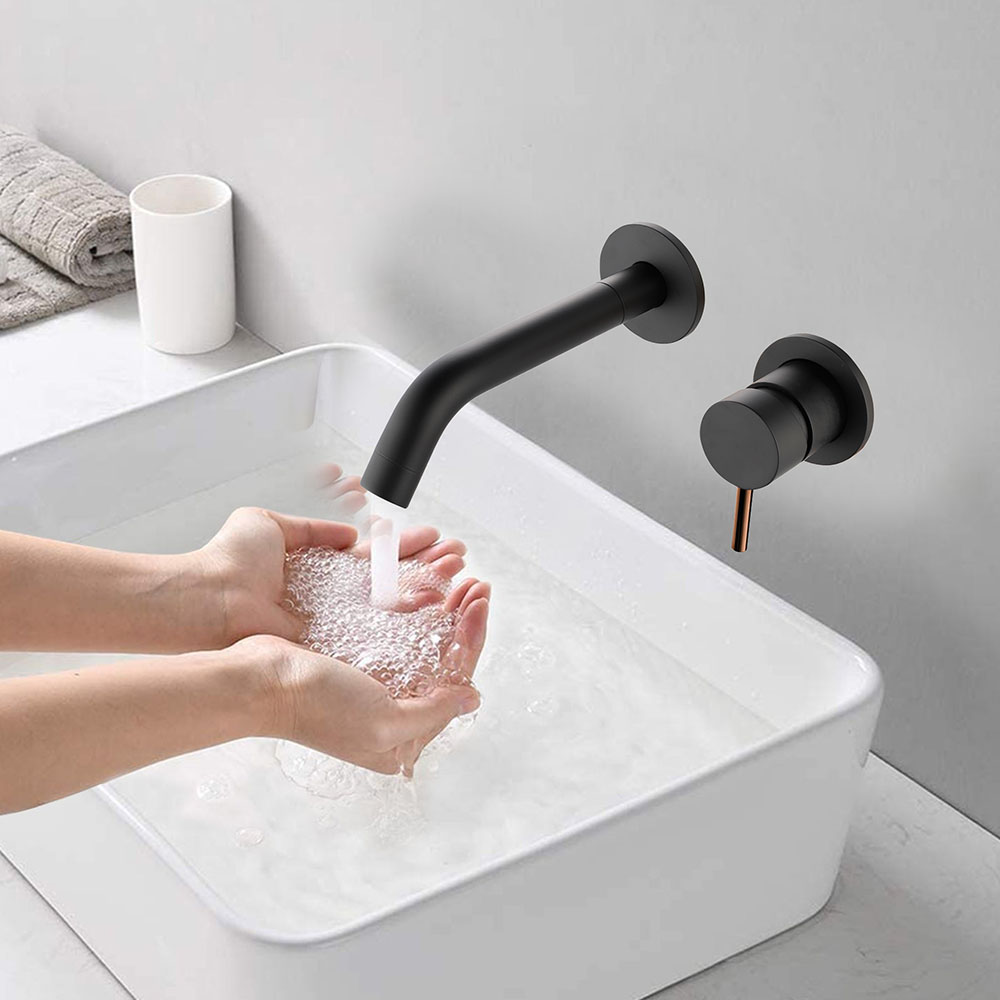 Grifo Empotrado de Lavabo monomando ZUÑIGA NEGRO mate - Imagen 6