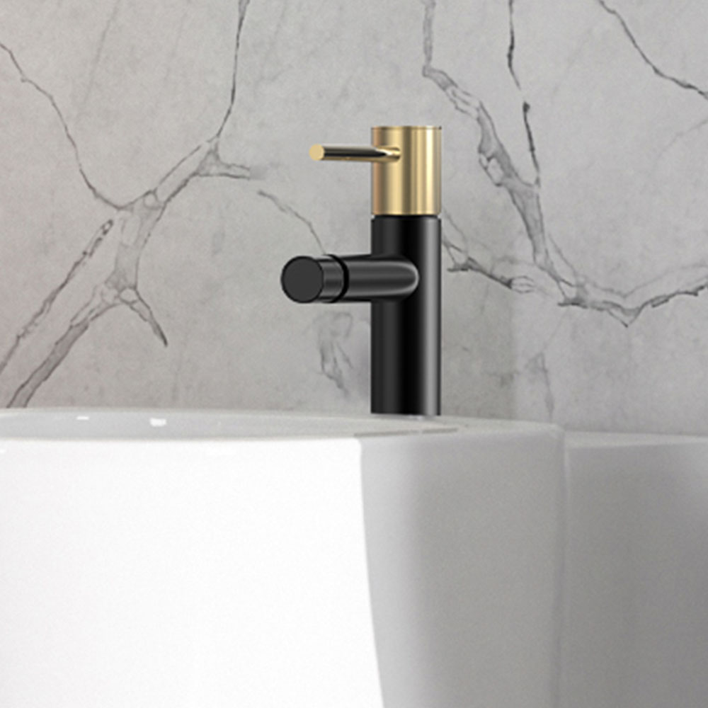 Grifo de Bidet monomando ZUÑIGA NEGRO ORO mate - Imagen 4