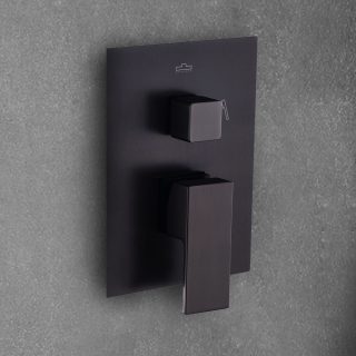Grifo Empotrado de Ducha solo grifo monomando CASILLAS cuadrado NEGRO mate