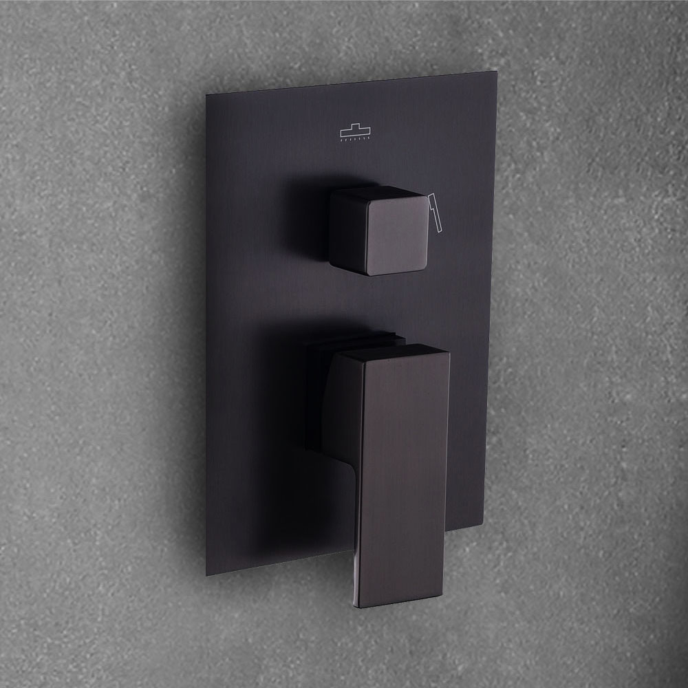 Grifo Empotrado de Ducha equipo de techo monomando CASILLAS cuadrado NEGRO mate - Imagen 7