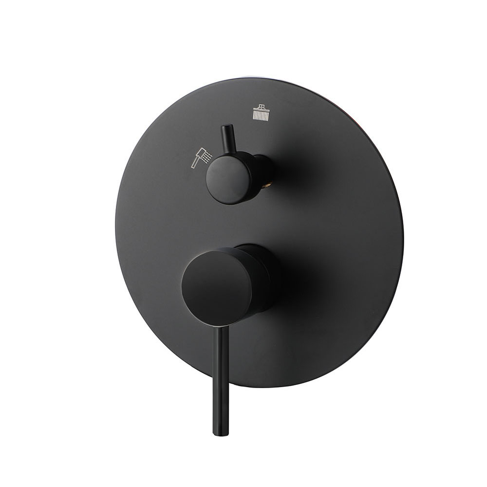 Grifo Empotrado de Ducha (solo grifo) monomando VALDES redondo NEGRO mate - Imagen 2