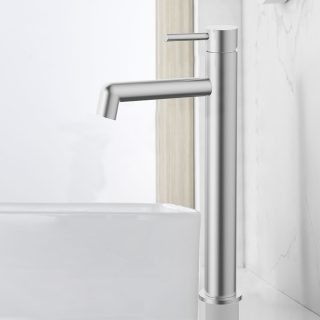 Grifo de Lavabo Alto monomando OSLO NIQUEL cepillado