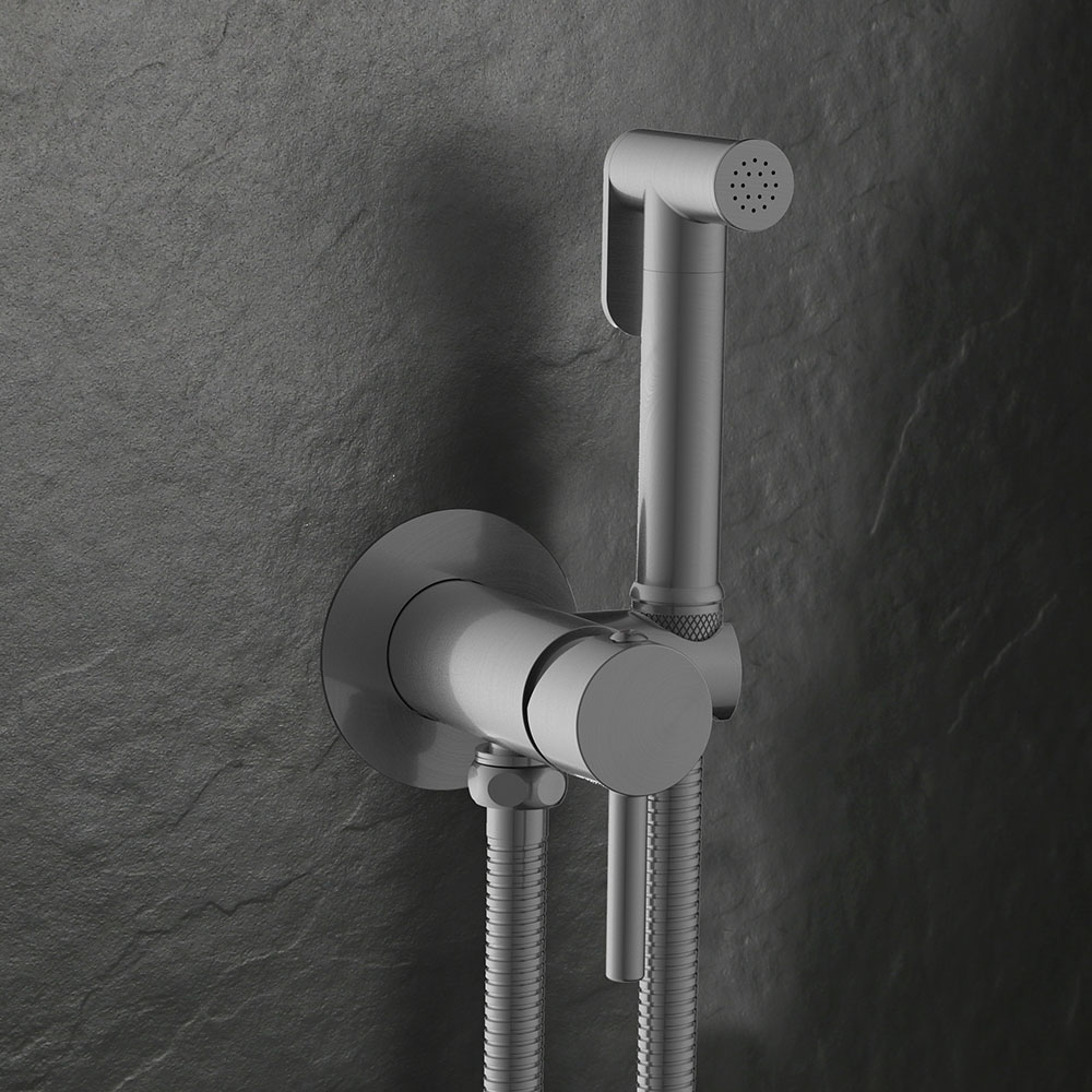 Grifo WC HIGIENE ÍNTIMA 2 aguas NEGRO MATE