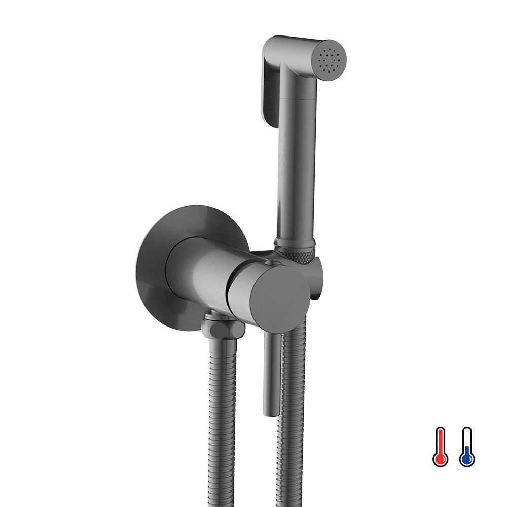 Grifo WC HIGIENE ÍNTIMA 2 aguas NEGRO MATE - Imagen 2