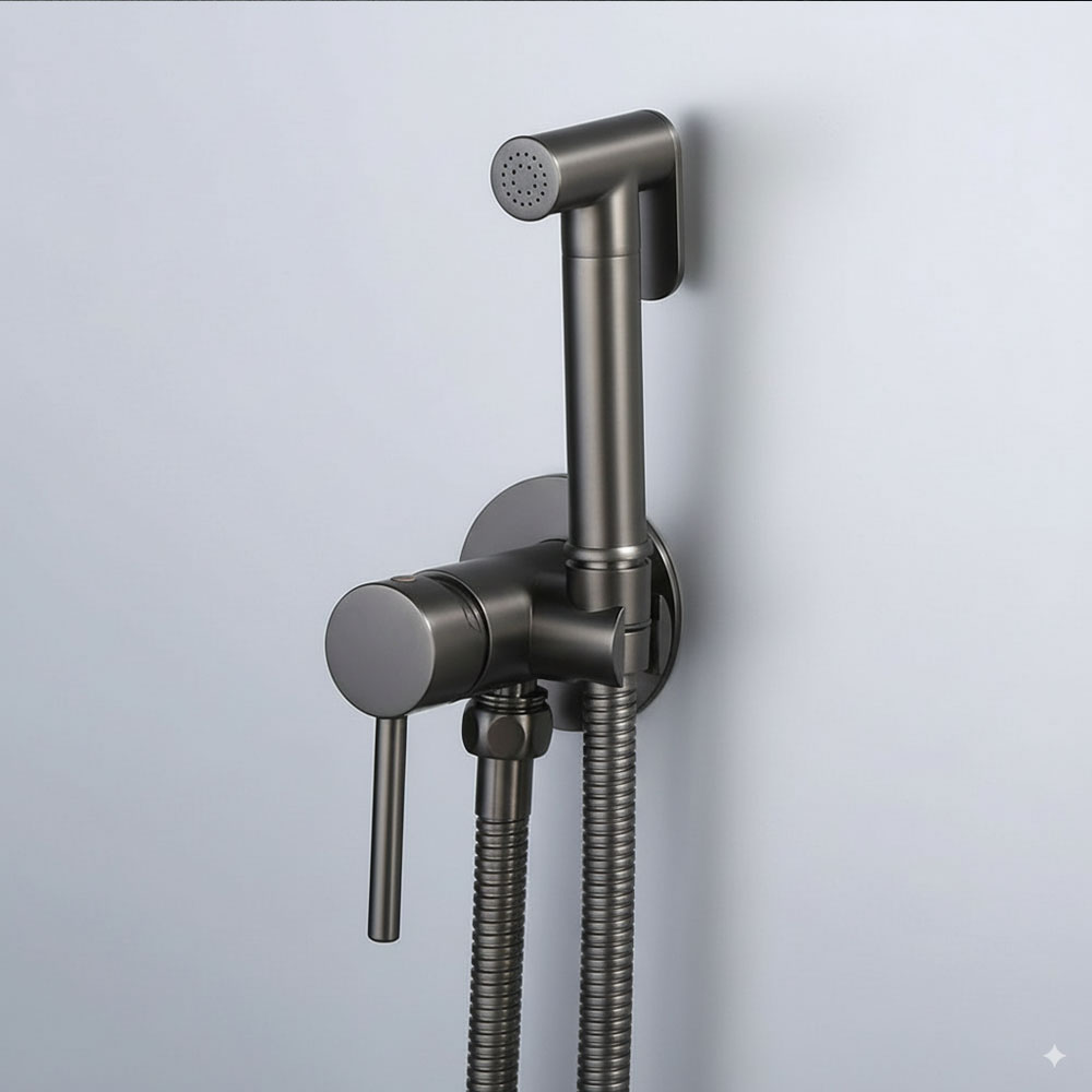 Grifo WC HIGIENE ÍNTIMA 2 aguas NEGRO MATE - Imagen 4