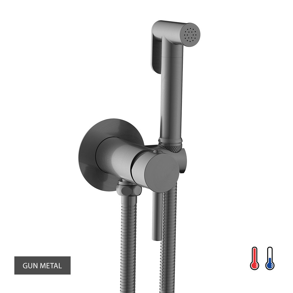 Grifo WC HIGIENE ÍNTIMA 2 aguas NEGRO MATE - Imagen 6