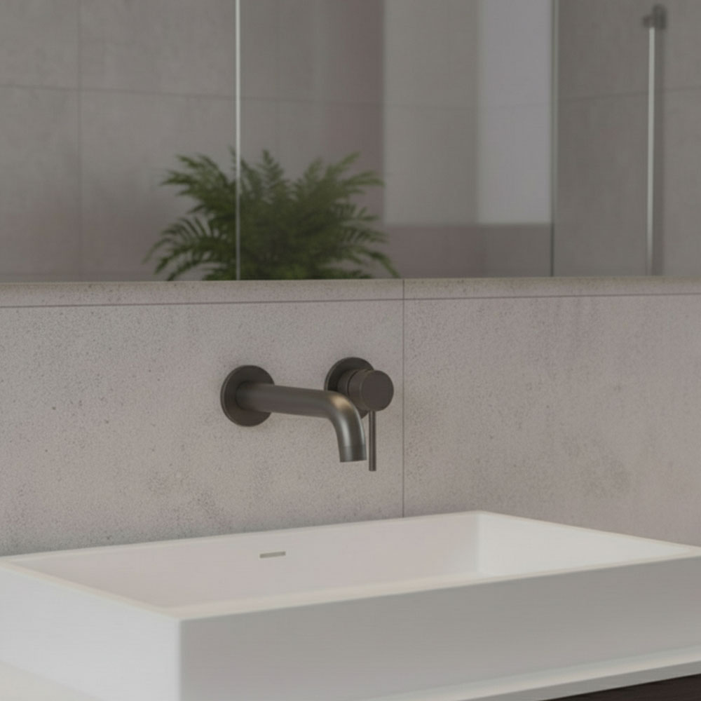 Grifo Empotrado de Lavabo monomando GUN METAL - Imagen 3