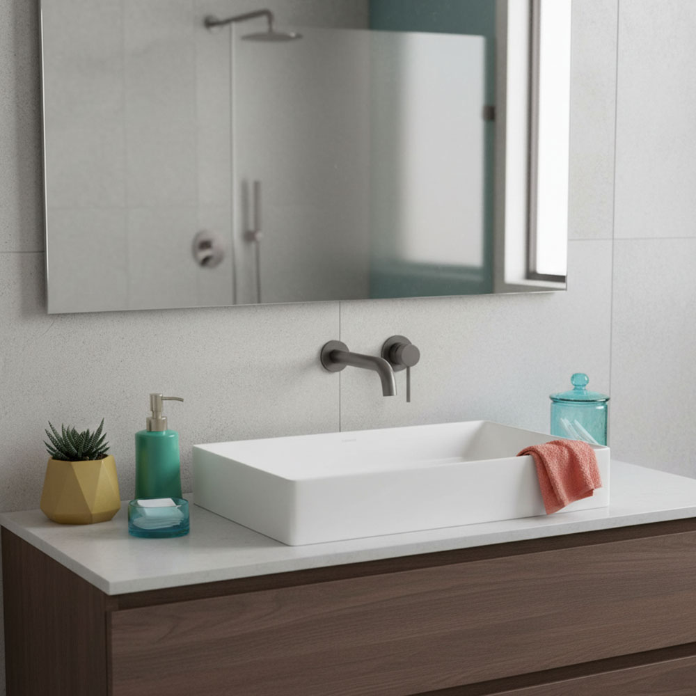 Grifo Empotrado de Lavabo monomando GUN METAL - Imagen 4