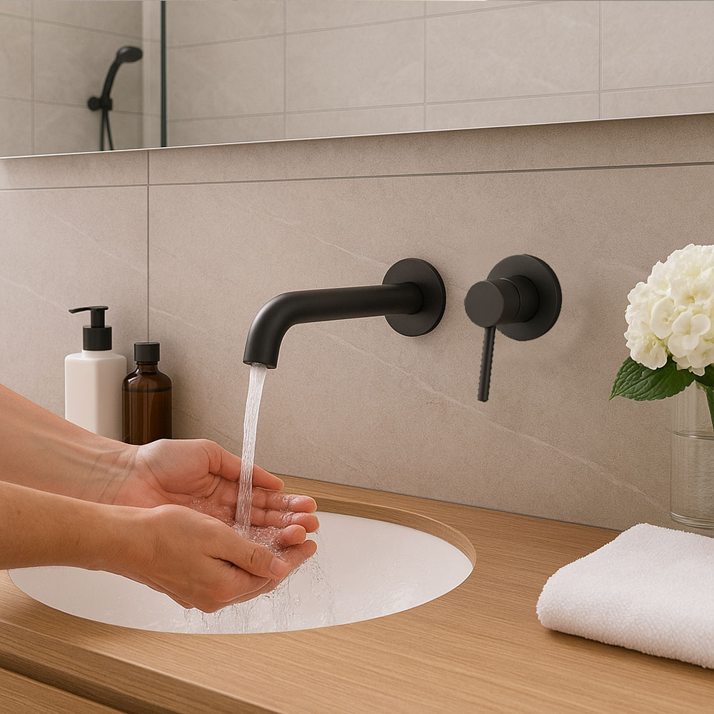 Grifo Empotrado de Lavabo monomando GUN METAL - Imagen 6