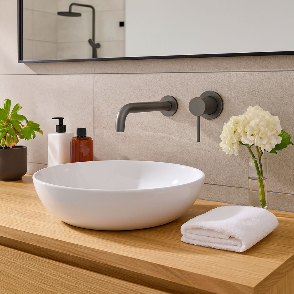 Grifo Empotrado de Lavabo monomando GUN METAL - Imagen 8