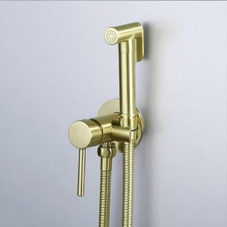 Grifo WC HIGIENE ÍNTIMA 2 aguas ORO cepillado