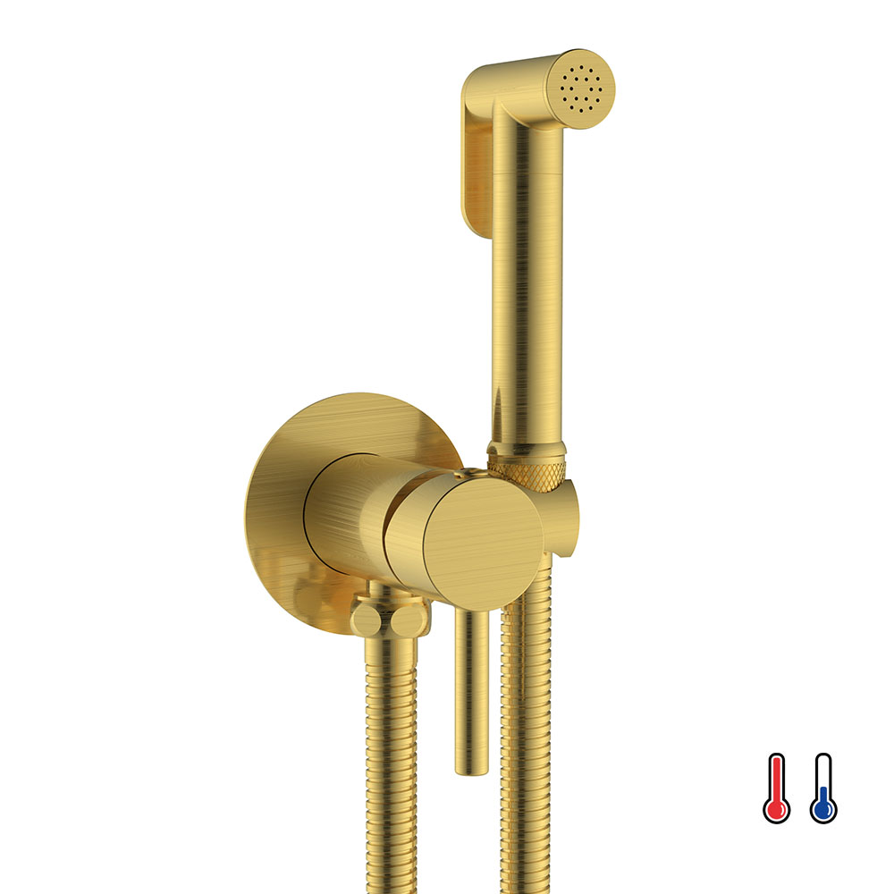 Grifo WC HIGIENE ÍNTIMA 2 aguas ORO cepillado - Imagen 3