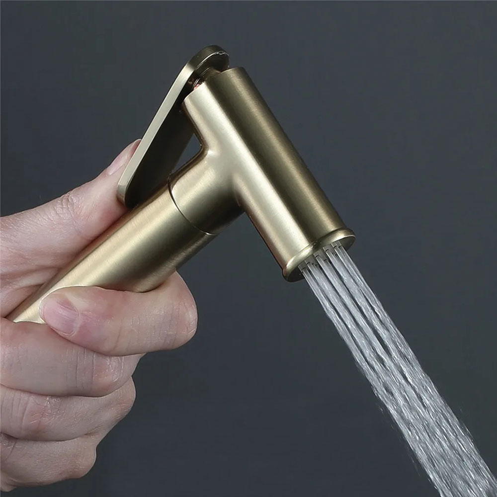 Grifo WC HIGIENE ÍNTIMA 2 aguas ORO cepillado - Imagen 4