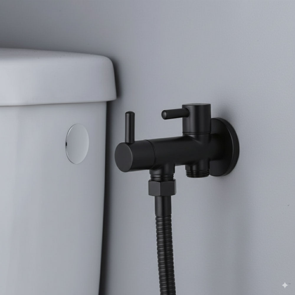 Grifo WC HIGIENE ÍNTIMA 1 agua NEGRO MATE - Imagen 3