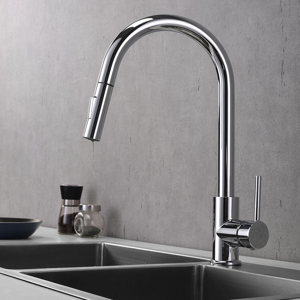 Grifo Cocina extraible monomando MIRO CROMO brillo