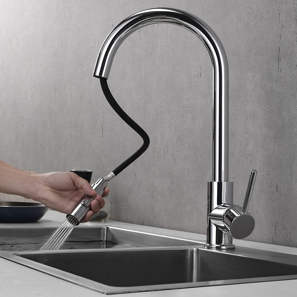 Grifo Cocina extraible monomando MIRO CROMO brillo - Imagen 3