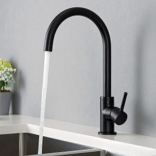 Grifo Cocina monomando AZABACHE NEGRO mate