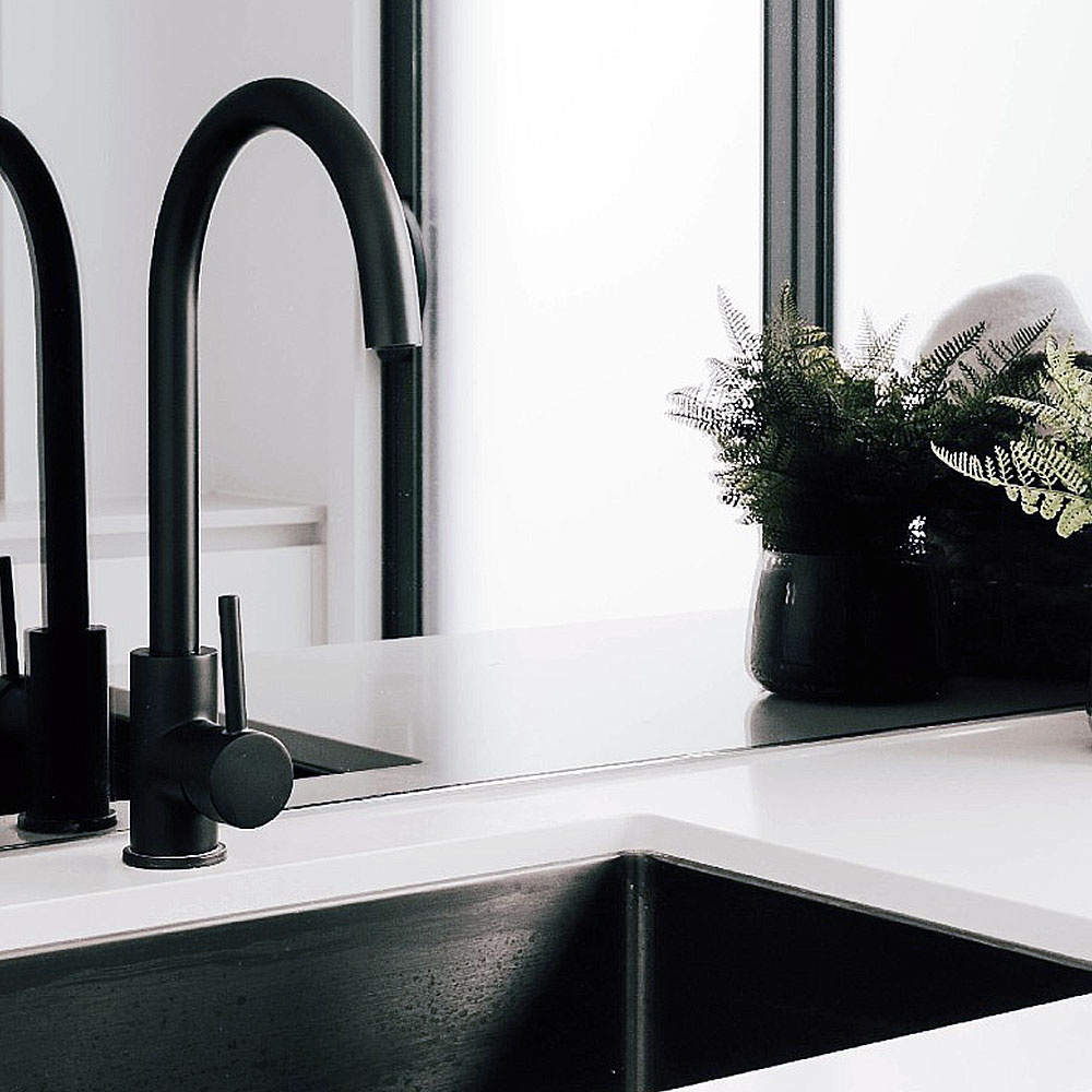 Grifo Cocina monomando AZABACHE NEGRO mate - Imagen 9